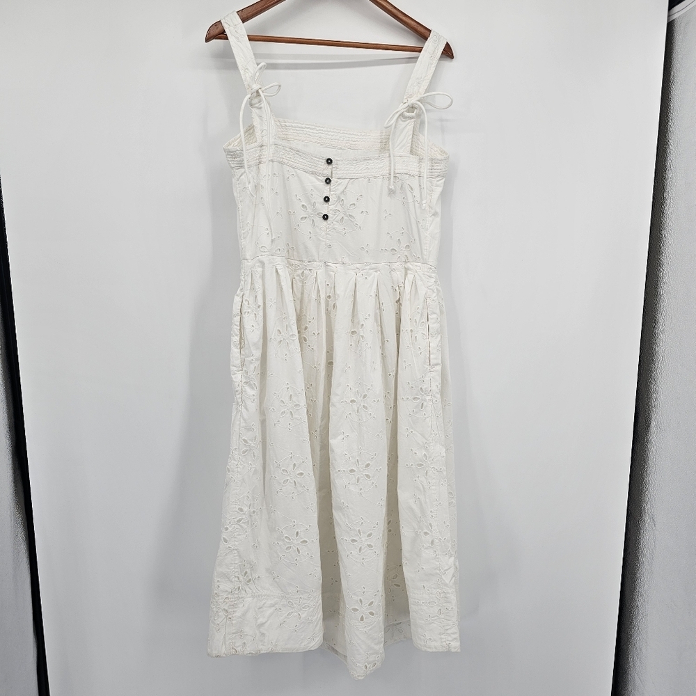 Free People Womens Primavera Eyelet Midi Sundress Womens Medium New - Picture 9 of 14